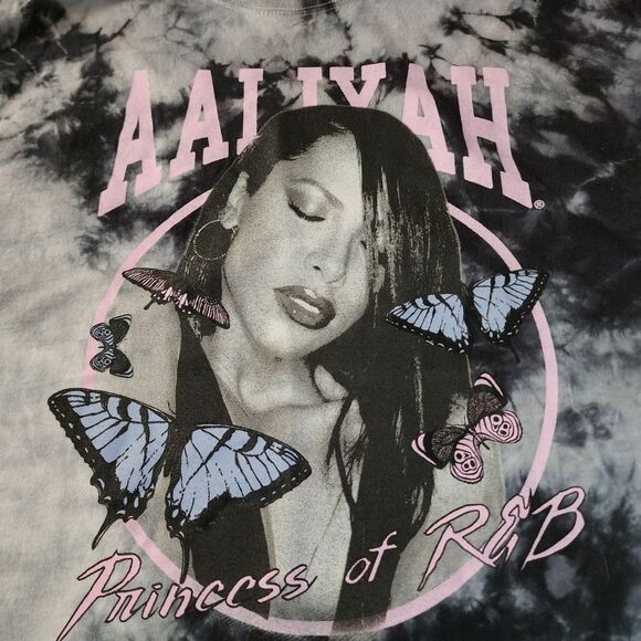Aaliyah Princess Of R&B Tie Dye Tshirt With Graphics Size Large - Picture 2 of 5